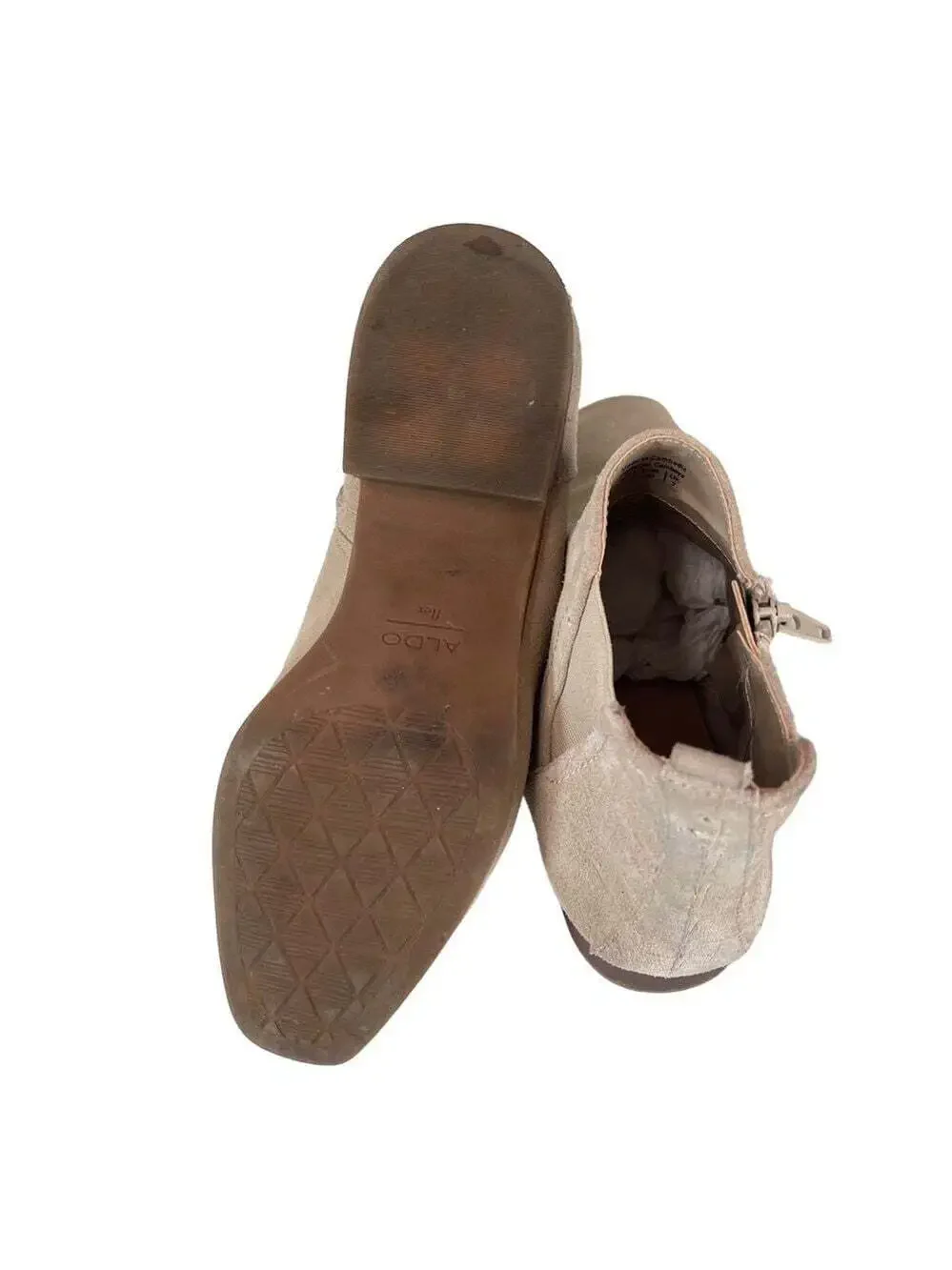 Aldo Torwenflex Chelsea Boots Women 9 Natural Almond Toe Slip On Ankle Boot